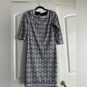 Talbots Women's dress in Navy/White;Moroccan style  (XS)